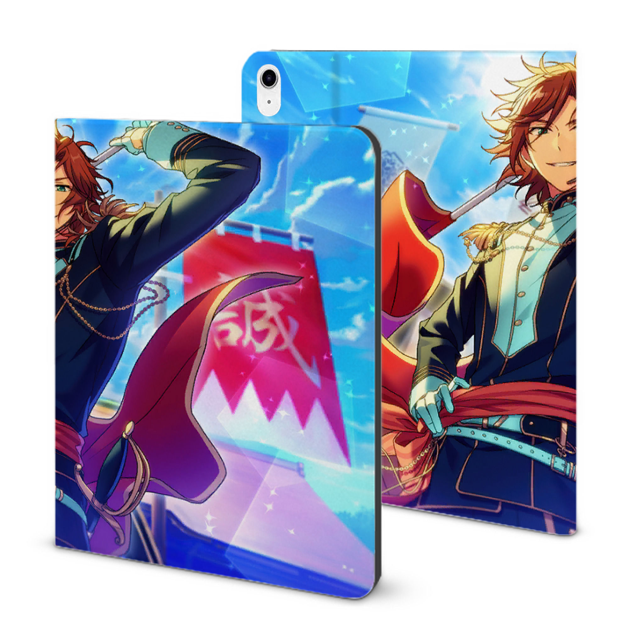 （画像用） あんさんぶるスターズ! Ensemble Stars IPad ケース ブック型 PUレザー TPU 耐衝撃 軽量 薄型 ペン収納なし 全面保護 IPad 各モデル対応